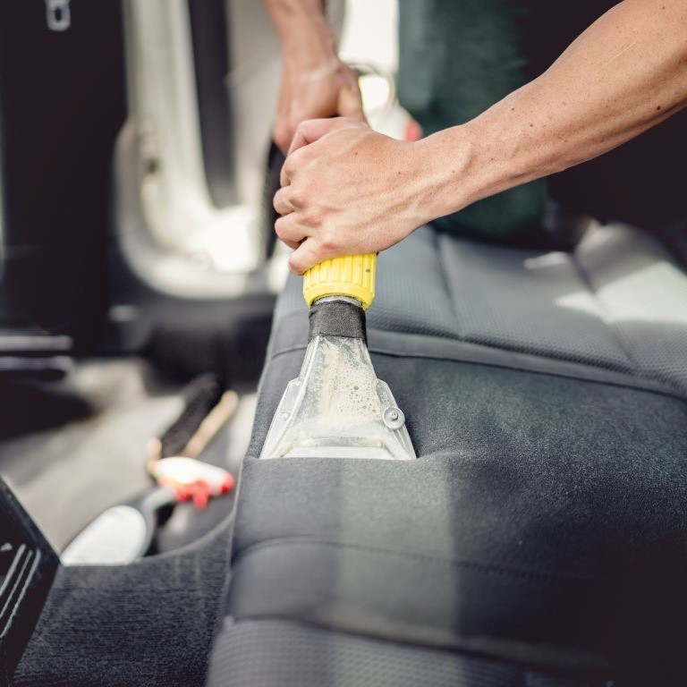 Steam Cleaning Car